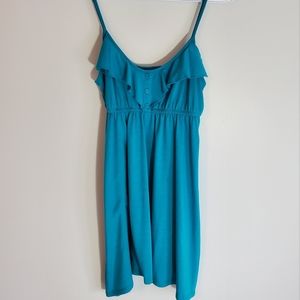 🎉3 for $12 | Streetwear Society | Teal Empire Waist Sundress